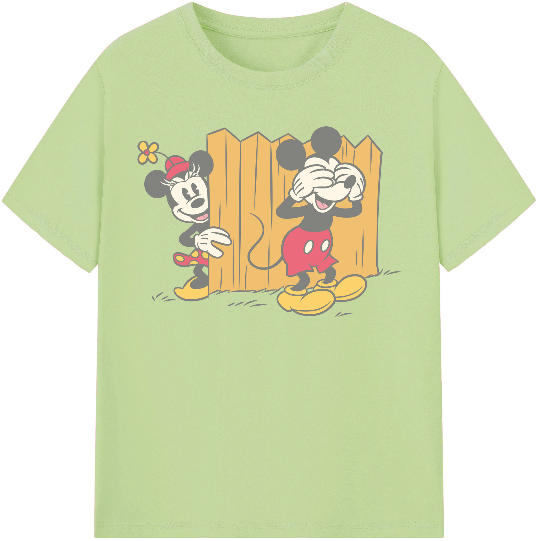 （画像用） ミッキーマウス Mickey Mouse 綿100％半袖Tシャツ（フロントプリント）